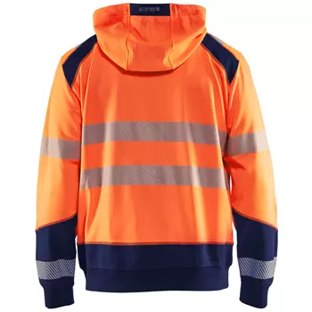 Blåkläder hoodie with zipper, Hi-Vis Orange/Navy