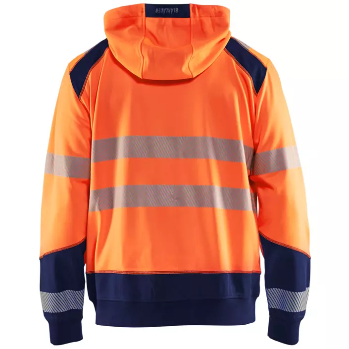 Blåkläder hoodie with zipper, Hi-Vis Orange/Navy, large image number 1