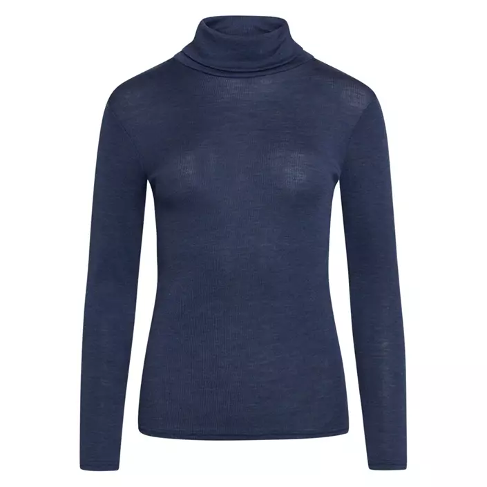 Claire Woman Alys women's knitted pullover with merino wool, Blue Melange, large image number 0