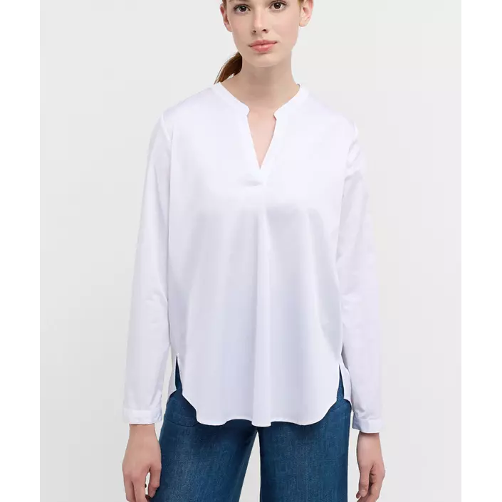 Eterna Satin Loose fit women's shirt, White, large image number 1