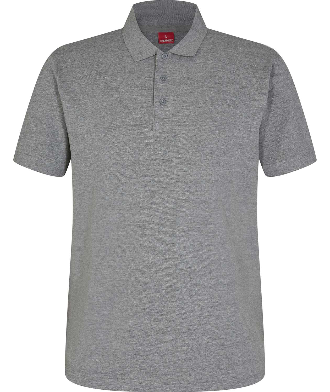 Engel Stretch polo shirt, Grey Melange