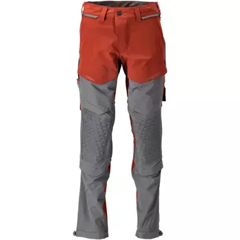 Mascot Customized work trousers full stretch, Autumn red/grey