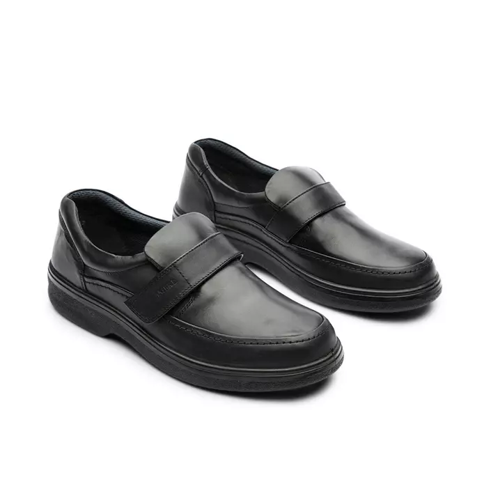 Ambré Classic Velcro business shoes, Black, large image number 1