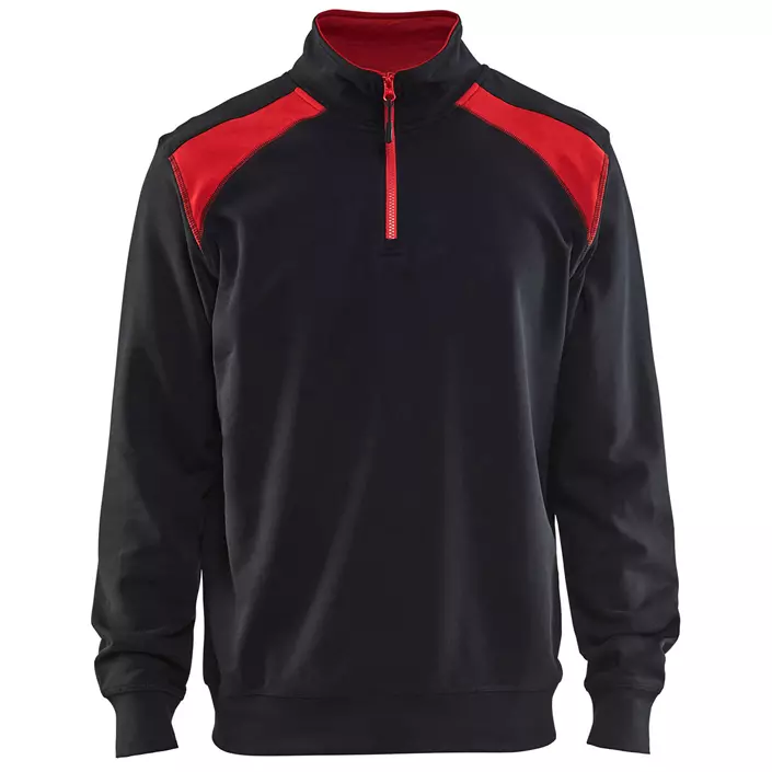 Blåkläder Unite Half-Zip Sweatshirt, Schwarz/Rot, large image number 0