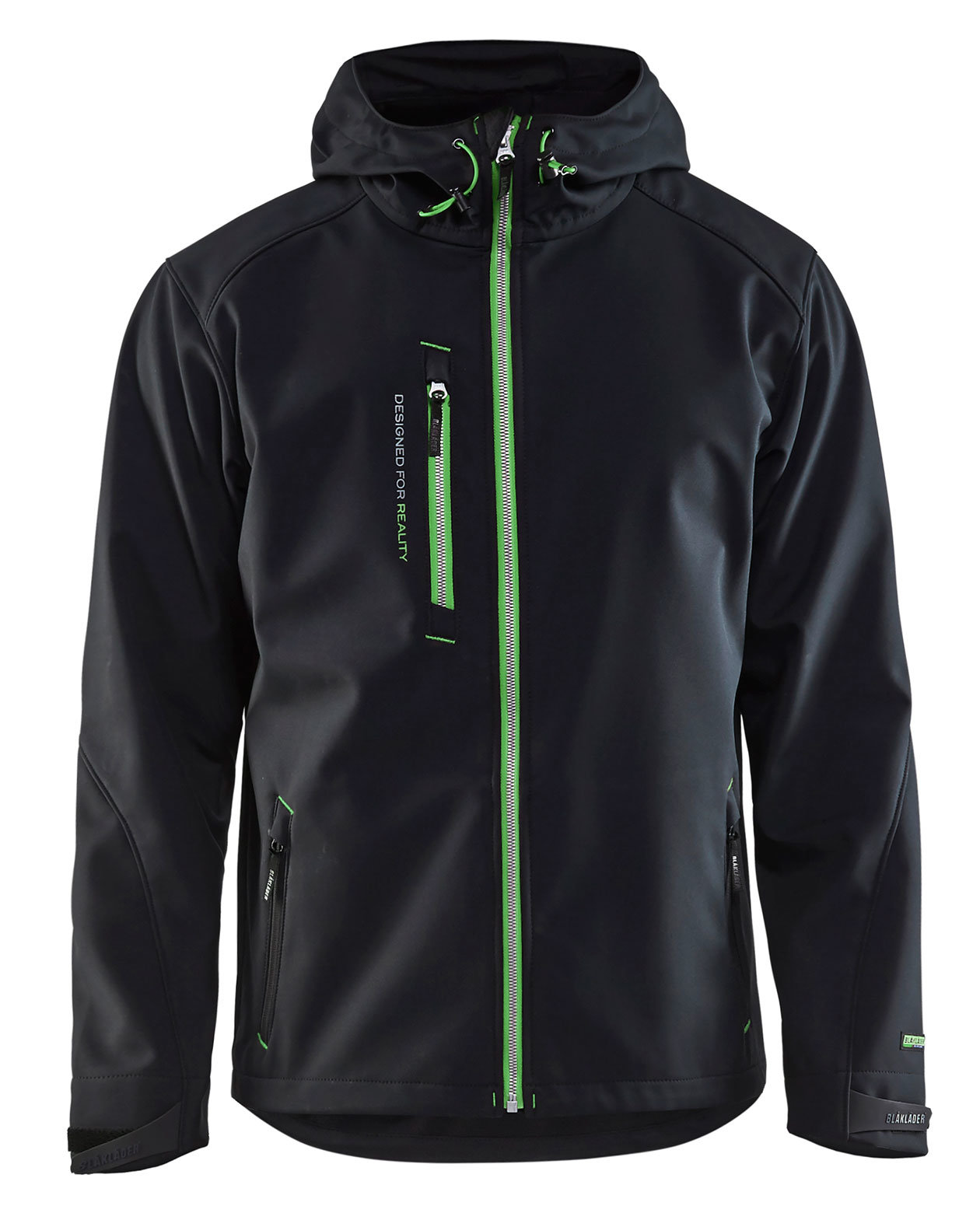 Bl&aring;kl&auml;der softshelljacka, Svart/Gr&ouml;n, Svart/Gr&ouml;n, swatch