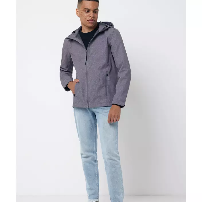 Iqoniq Makalu softshelljacka, Vulcano Heather Grey, large image number 1