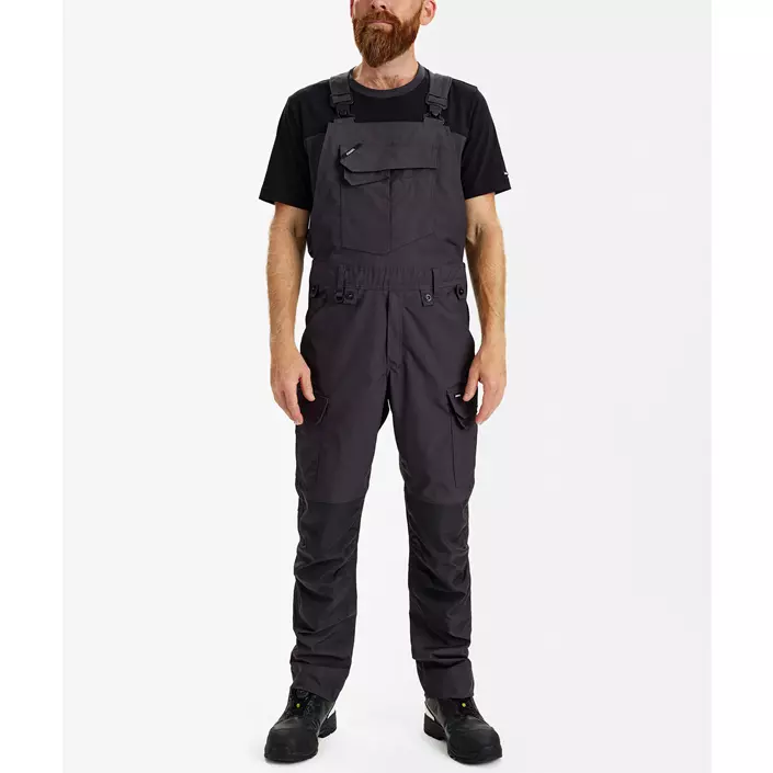 Engel Entire hängselbyxa, Anthracite Grey, large image number 2