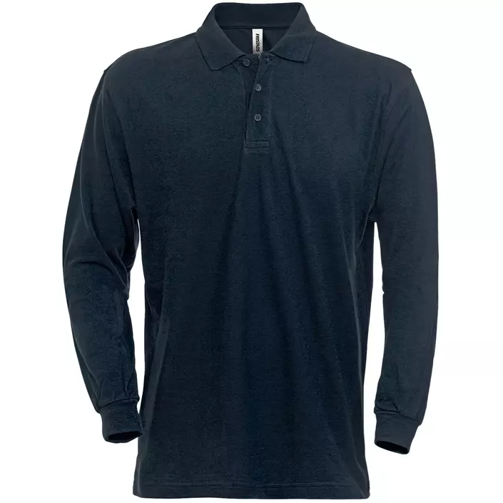Fristads Acode long-sleeved polo T-shirt, Dark Marine, large image number 0