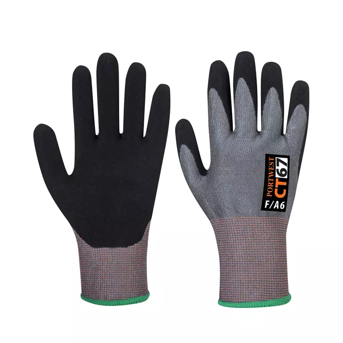 Portwest CT67 cut protection gloves Cut F, Grey/Black, large image number 2