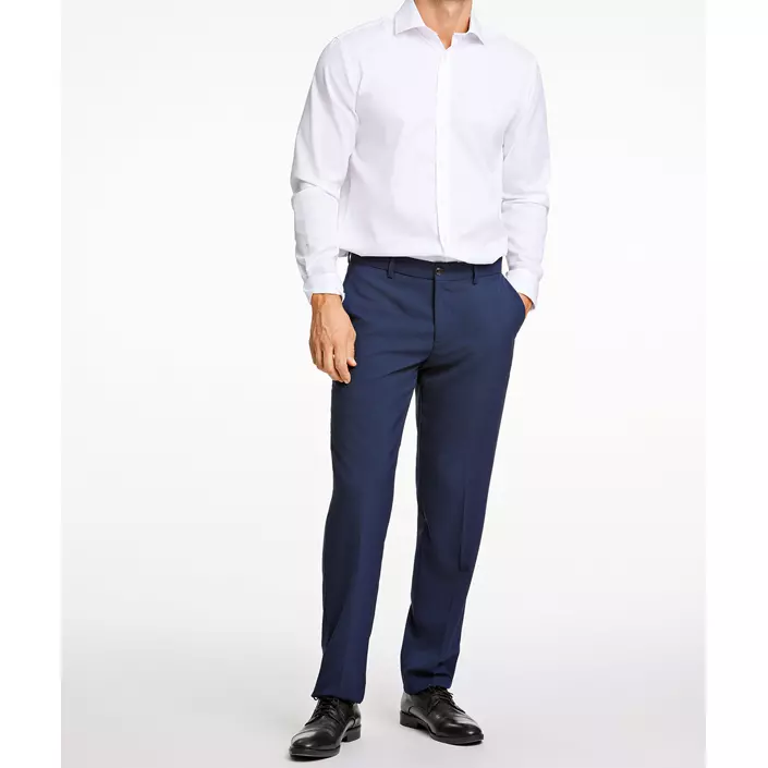 Lindbergh Superflex slim fit bukser, DK Blue Mel, large image number 1