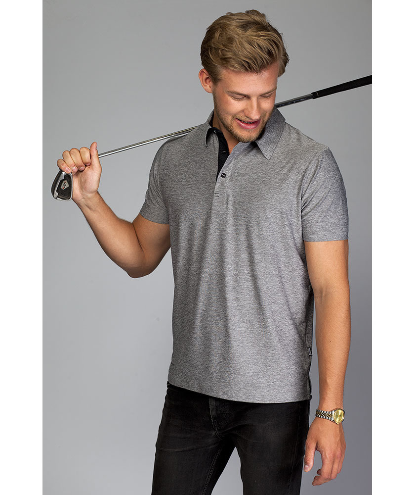 Pitch Stone polo T-shirt, Grey melange 