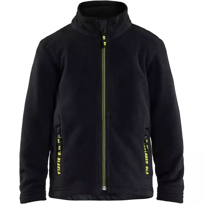 Blåkläder fleecetröja till barn, Svart/Varselgul, large image number 0
