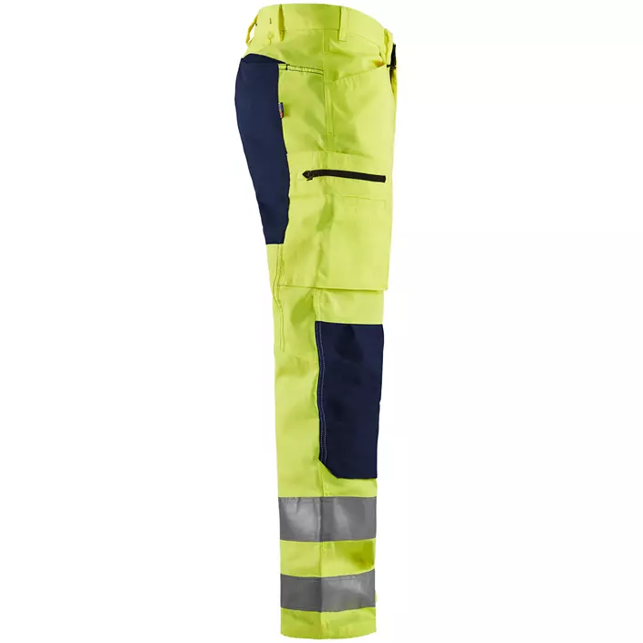 Blåkläder work trousers, Hi-vis Yellow/Marine, large image number 3