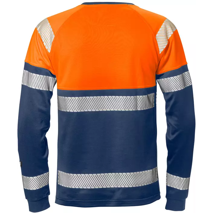Fristads langärmliges T-Shirt 7519, Hi-vis Orange/Marine, large image number 1