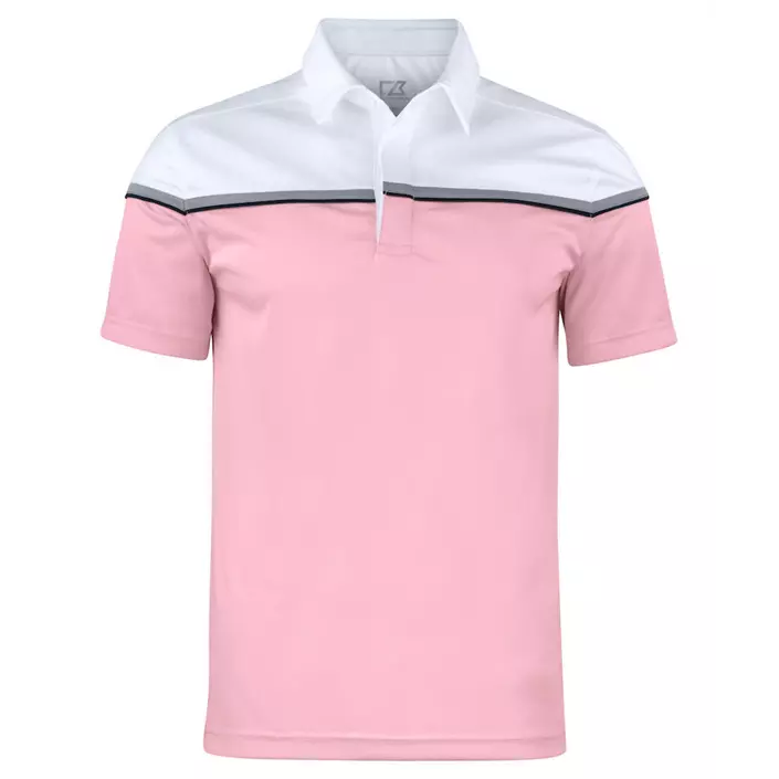 Cutter & Buck Seabeck polo T-shirt, Pink/Hvid, large image number 0