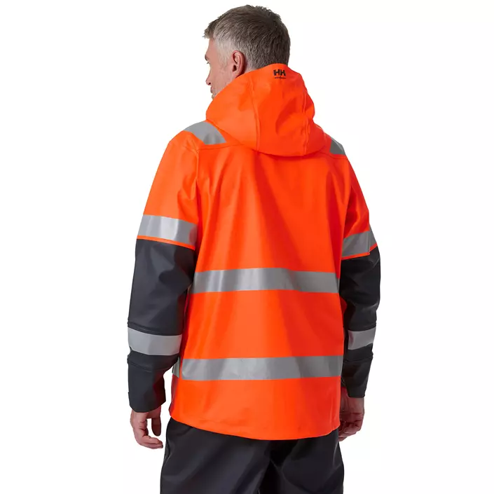 Helly Hansen Alna 2.0 rain jacket, Hi-vis Orange/Ebony, large image number 2