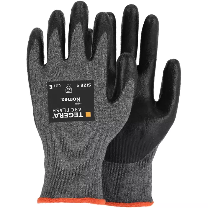 Tegera 2010 Arc flash arbejdshandsker cut E, Sort/Grå, large image number 4