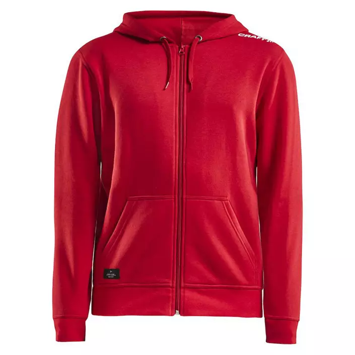 Craft Community FZ hoodie med blixtlås, Bright red, large image number 0