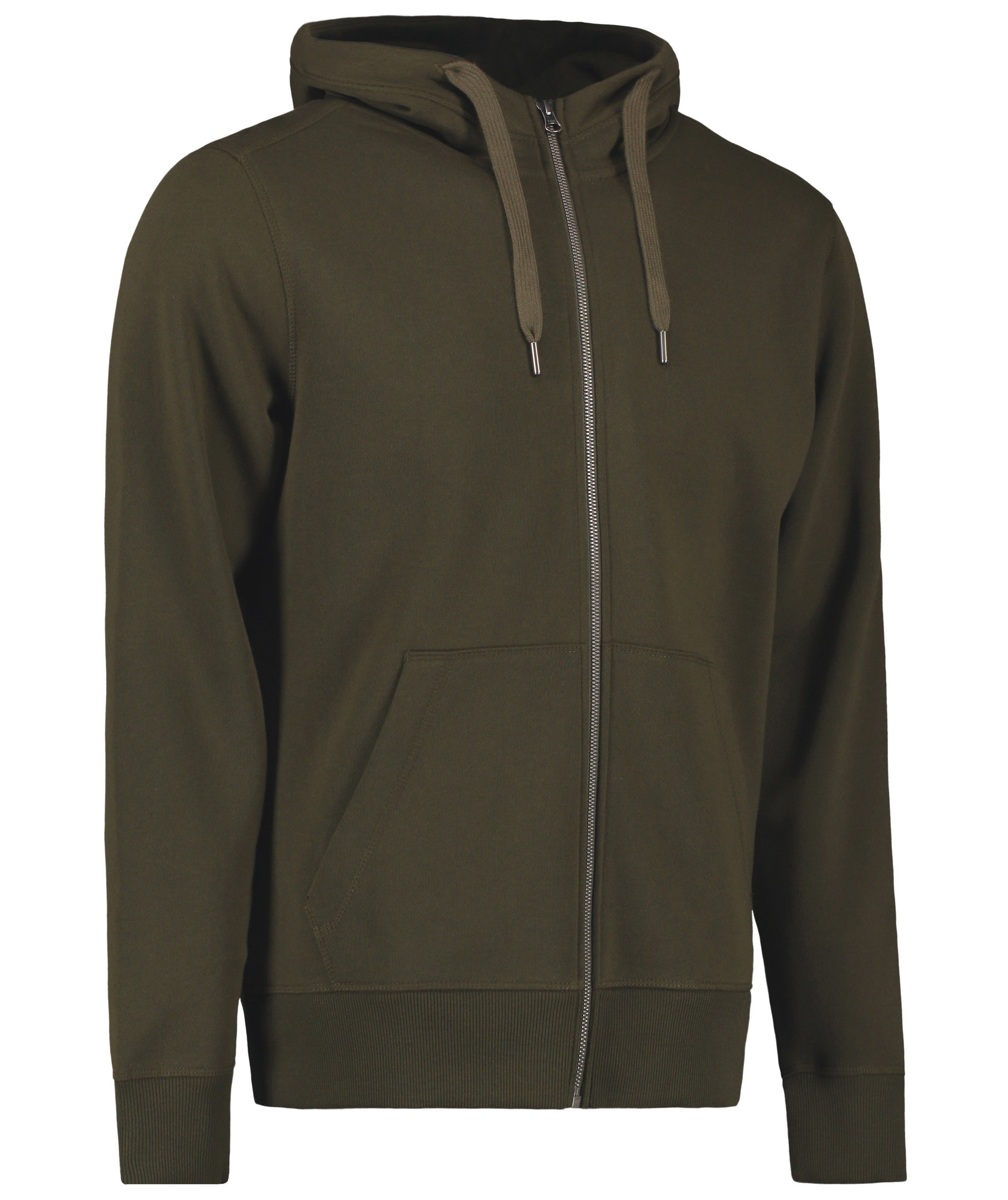 ID Core hoodie with zipper, Olive Green, large image number 3