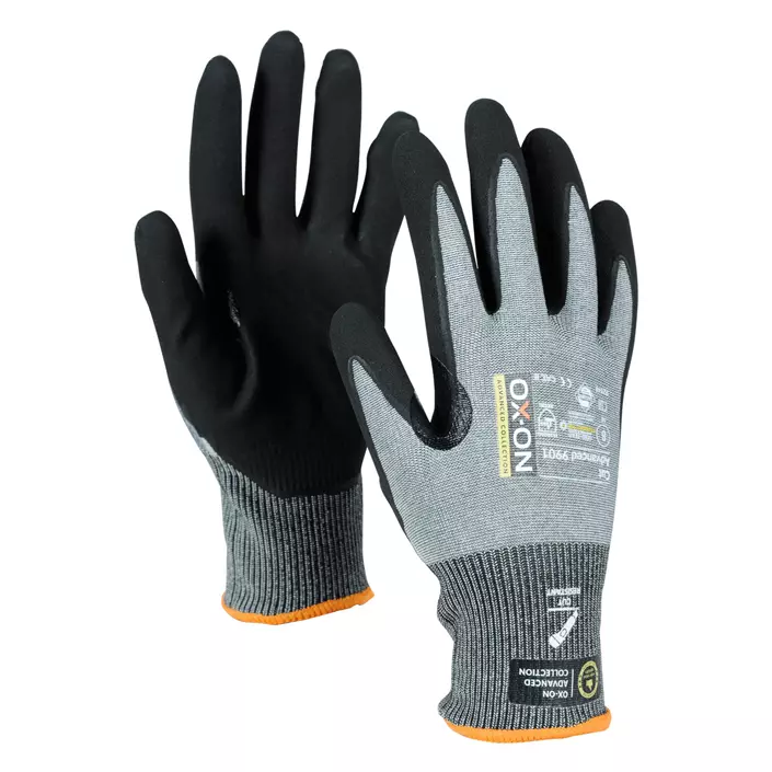 OX-ON Cut Advanced 9901 cut protection gloves cut D, Grey/Black, large image number 0