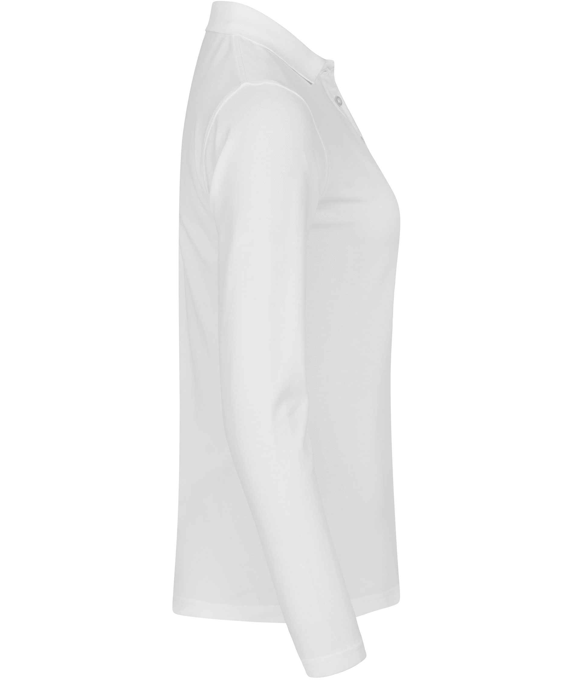 Clique Premium women's long-sleeved polo shirt, White, large image number 2