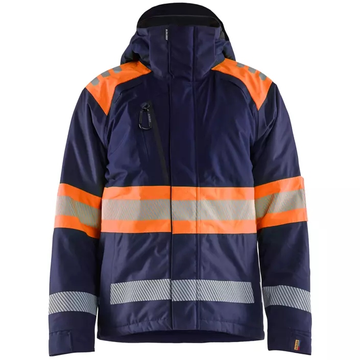 Blåkläder vinterjakke, Marine/Hi-Vis Orange, large image number 0