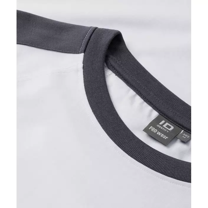 ID Pro Wear kontrast T-skjorte, Hvit, large image number 3