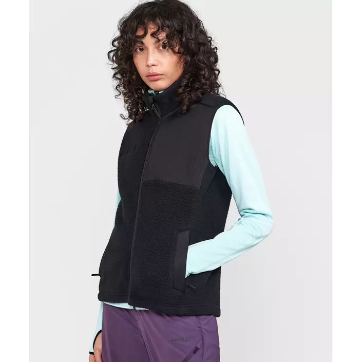 Craft ADV Explore women's fibre pile vest, Black, large image number 1