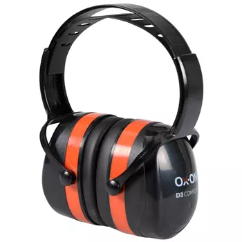 OX-ON D3 Comfort ear defenders, Black/Red