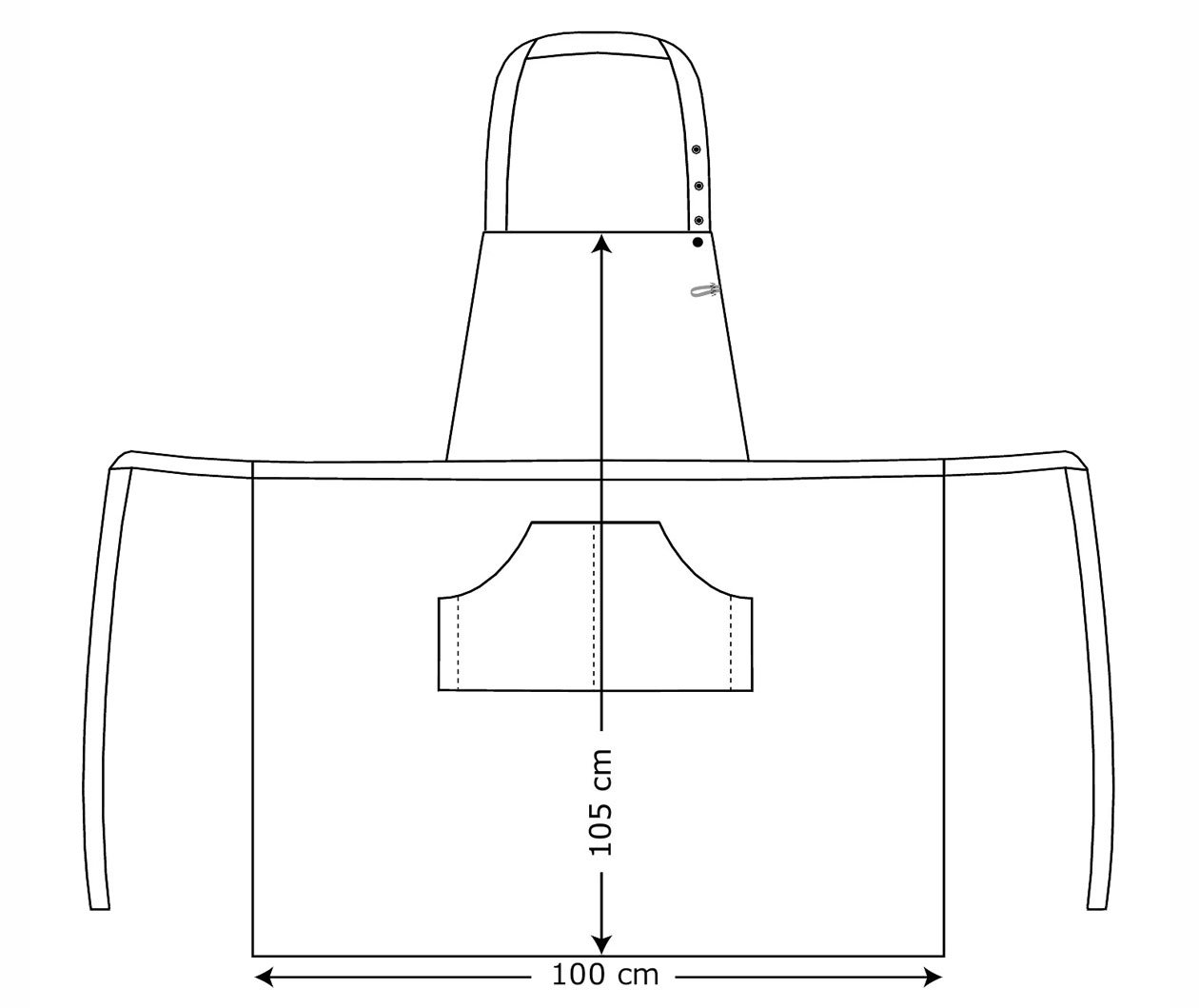 Kentaur bib apron with pockets