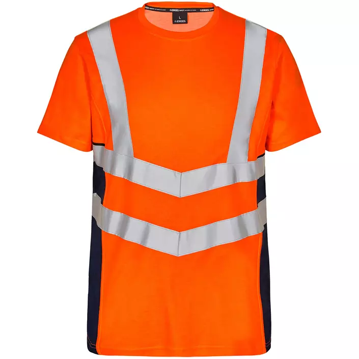 Engel Safety T-shirt, Orange/Blue Ink, large image number 0