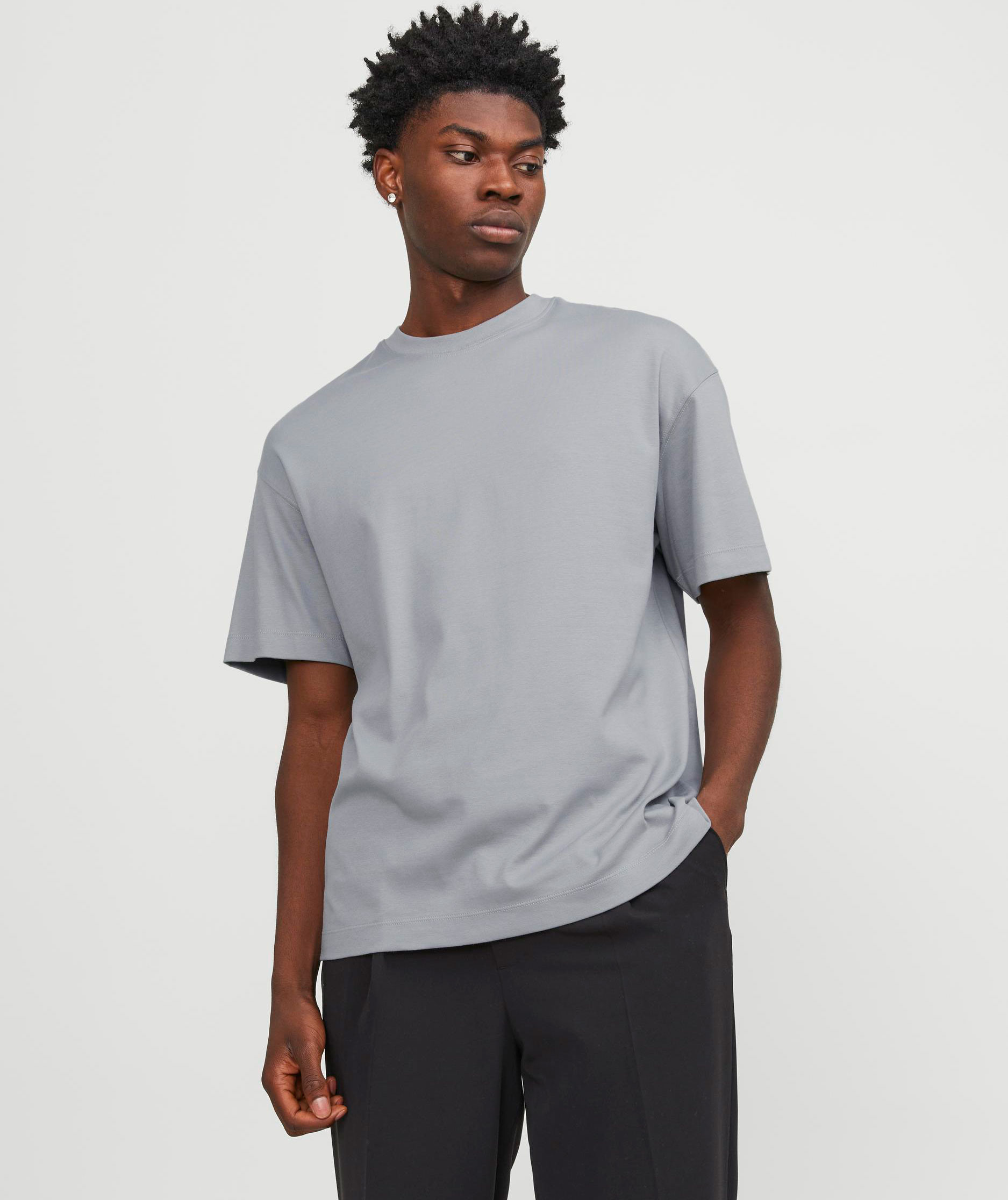 Jack & Jones JJEURBAN EDGE T-shirt, Ultimate Grey, large image number 5