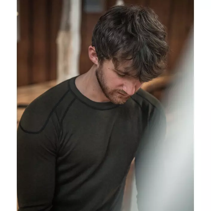 Seeland Apex One Hundred baselayertröja med merinoull, Pine green, large image number 1