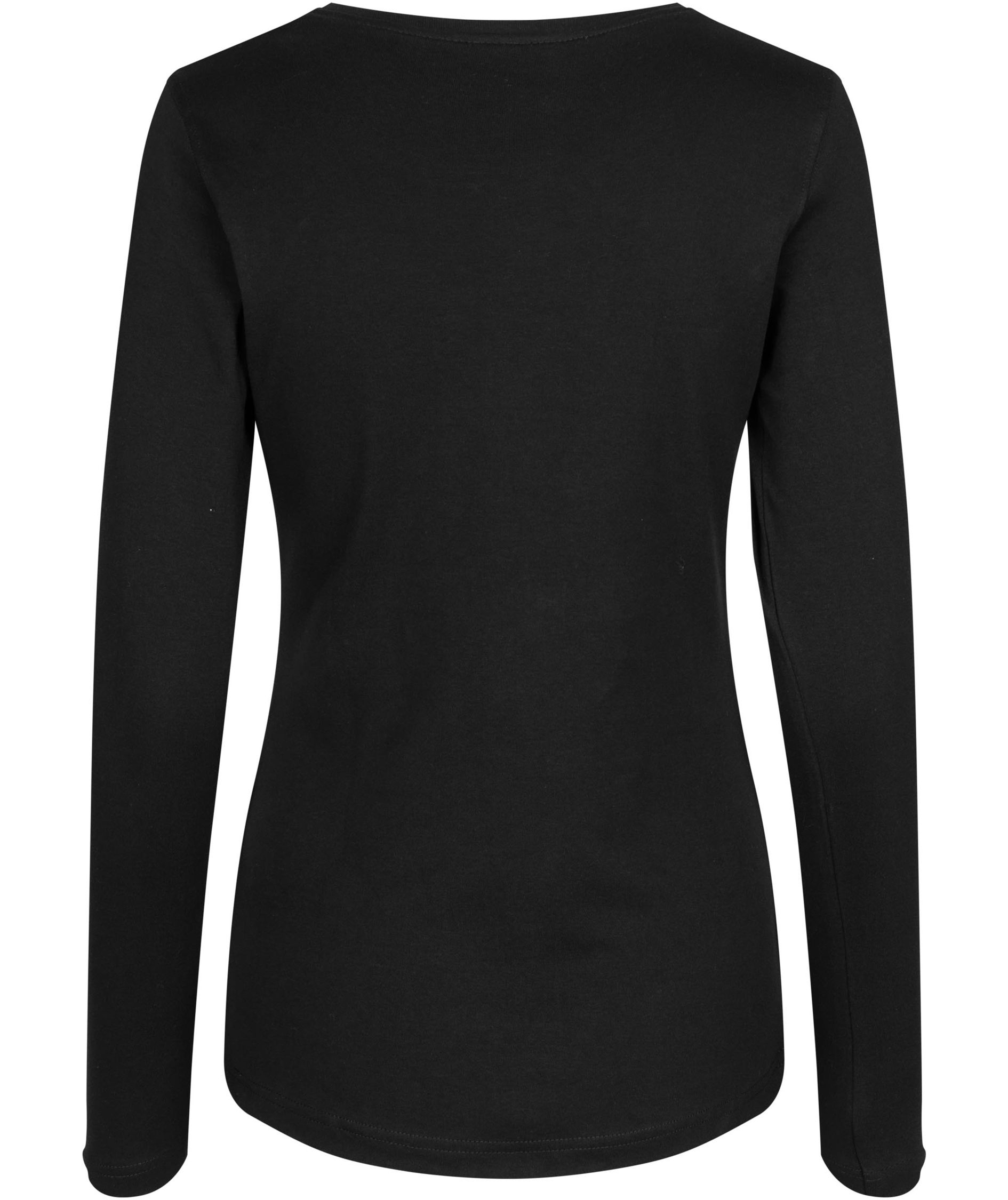 ID Interlock lang&aelig;rmet dame T-shirt, Sort, large image number 1