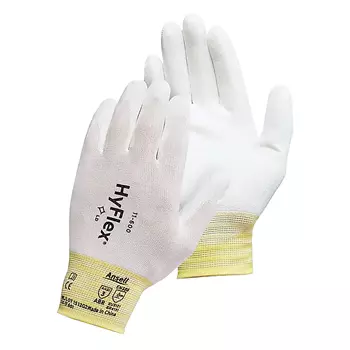 Ansell Hyflex 11-600 work gloves, White/Yellow