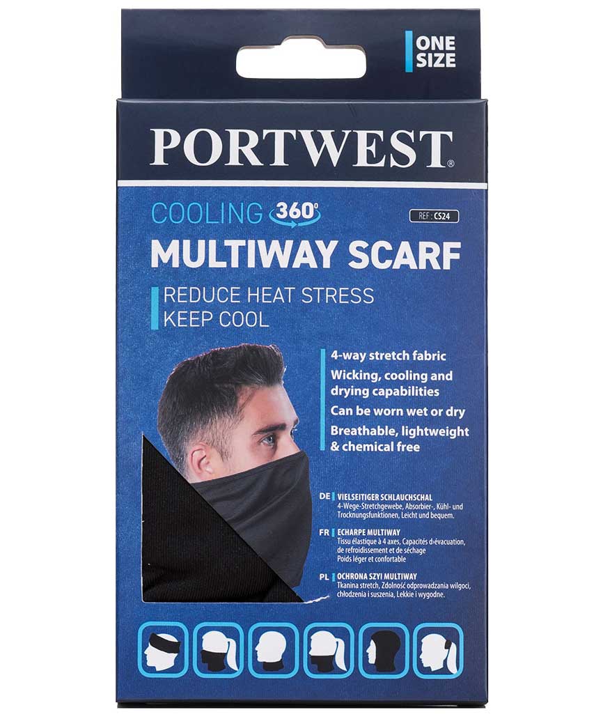 Portwest CS24 neck warmer, Black, Black, large image number 1