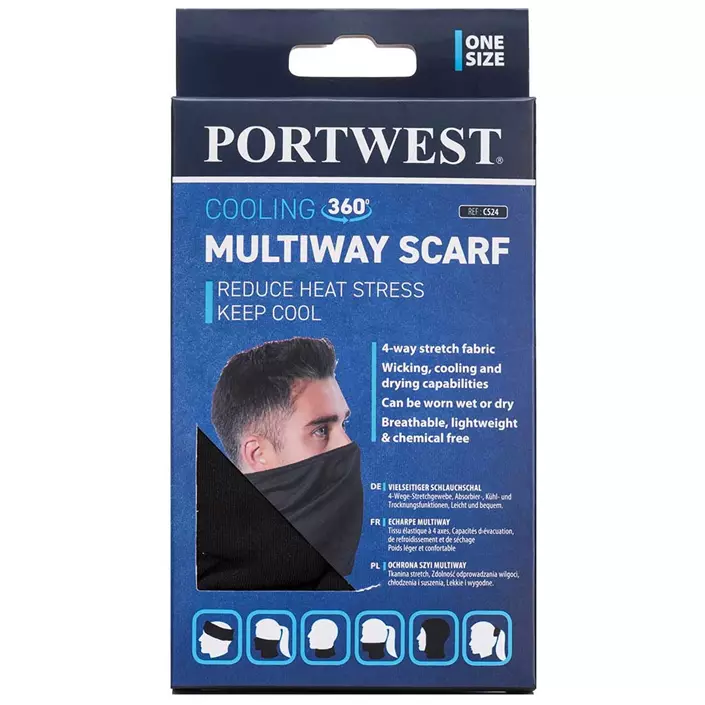 Portwest CS24 neck warmer, Black, Black, large image number 1