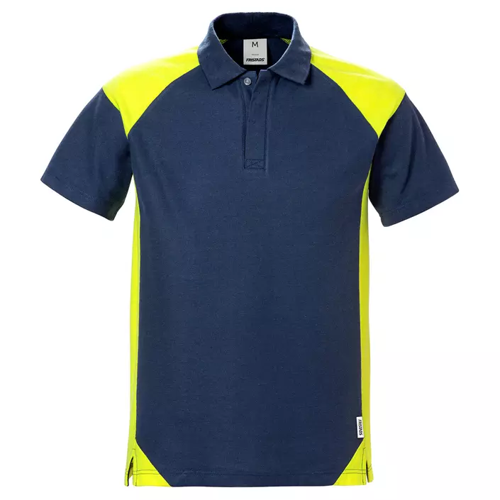 Fristads polo shirt, Marine/Hi-Vis yellow, large image number 0