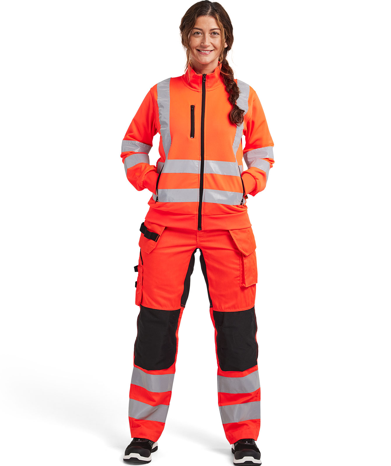 Bl&aring;kl&auml;der women's cardigan, Hi-Vis Red