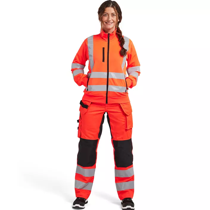 Blåkläder cardigan dam, Varsel Röd, large image number 1