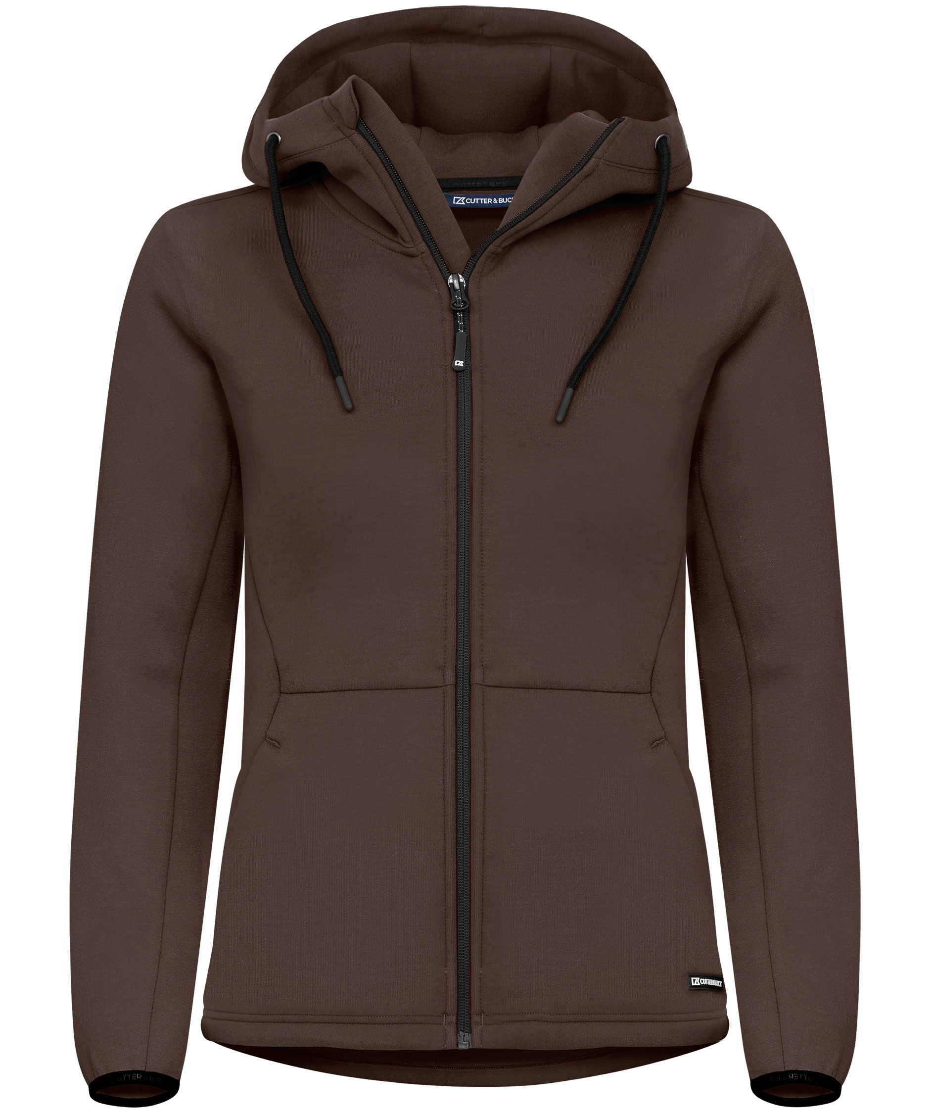 Cutter & Buck Pemberton Hood Zip dam, M&ouml;rk Mocka