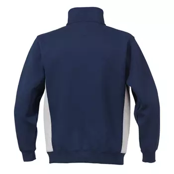 Fristads Acode sweatshirt with zipper, Marine Blue/Grey