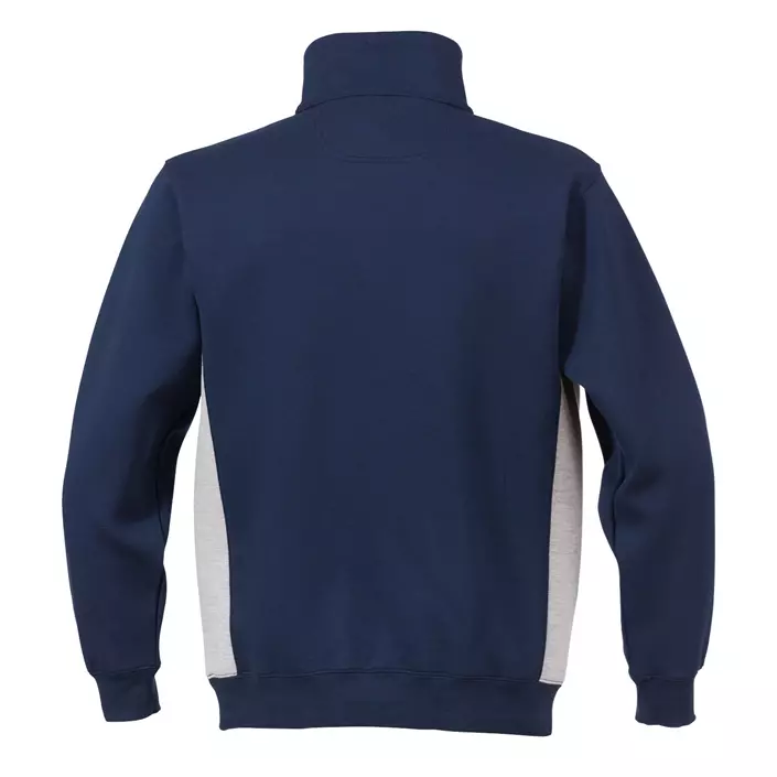 Fristads Acode sweatshirt with zipper, Marine Blue/Grey, large image number 1