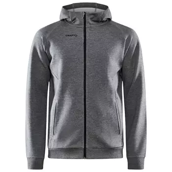 Craft Core Soul hoodie with full zipper, Dark Grey Melange