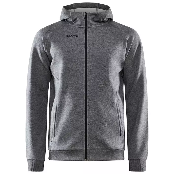 Craft Core Soul Full Zip hoodie med blixtlås, Dark Grey Melange, large image number 0