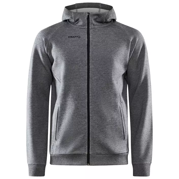 Craft Core Soul Full Zip hoodie med blixtlås, Dark Grey Melange, large image number 0