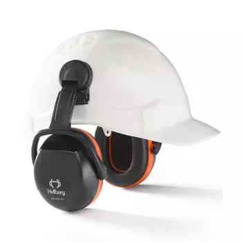 Hellberg Secure 3 helmet mounted ear defenders, Black/Red
