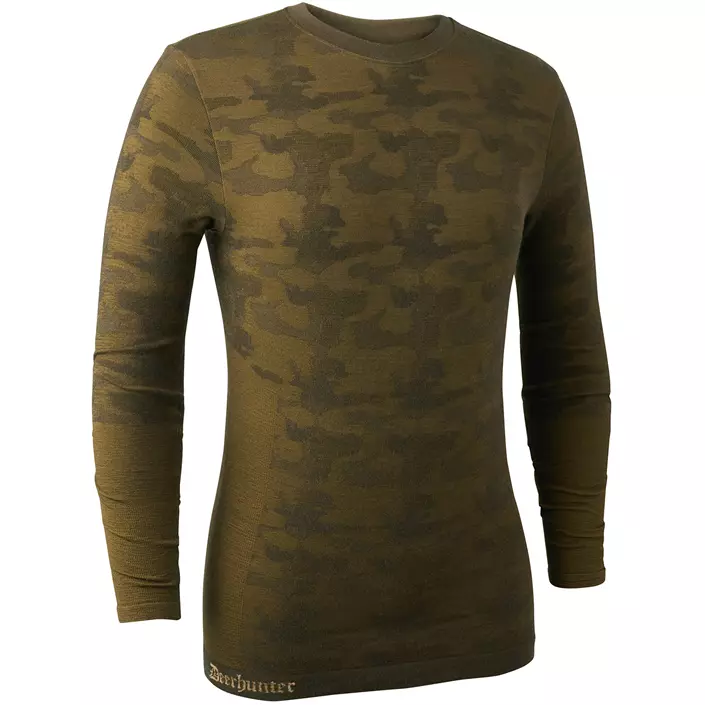 Deerhunter Camou baselayer trøje med merinould, Beech Green, large image number 0