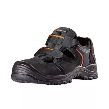 L.Brador 763 safety sandals S1P, Black