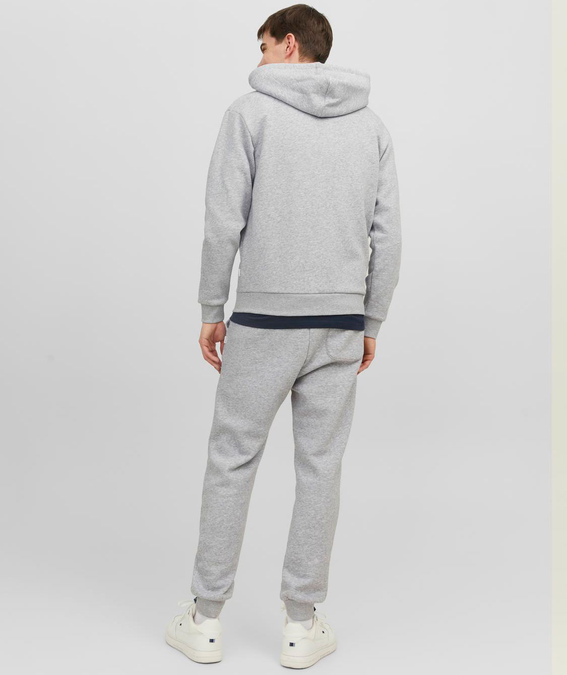 Jack & Jones JJEBRADLEY hoodie with zipper, Light Grey Melange, large image number 3